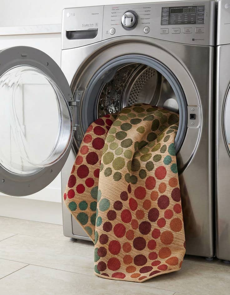 Detail image of 4' x 4'  Washable Modern Indoor / Outdoor Octagon Rug