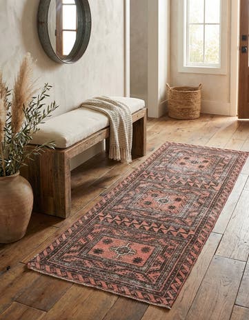 2' 7 x 6' 9 Hand Knotted Ultra Vintage Persian Wool Runner Rug