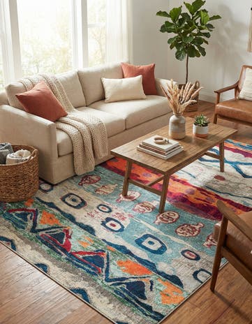 7' 10 x 10' Washable Vivid Rug
