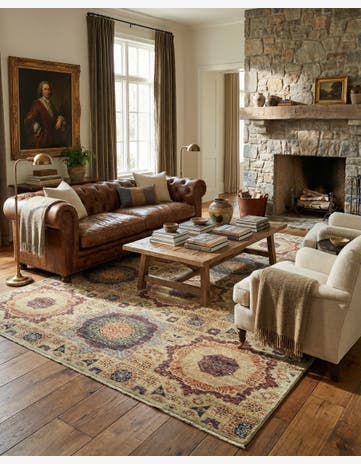 6' x 8' 9 Hand Knotted Mamluk Ziegler Rug