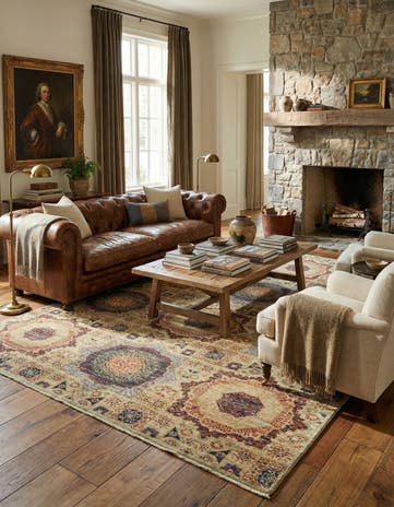 6' x 8' 9 Hand Knotted Mamluk Ziegler Rug