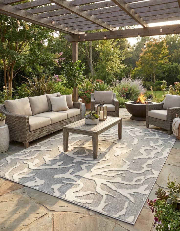 Detail image of 9' x 12' Easy-Clean Sabrina Soto Indoor / Outdoor Rug