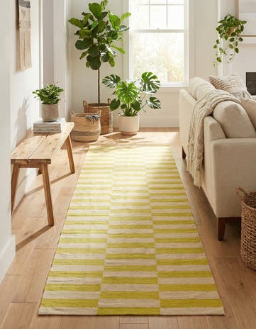 2' 6 x 7' 9 Hand Woven Kilim Modern Wool Runner Rug