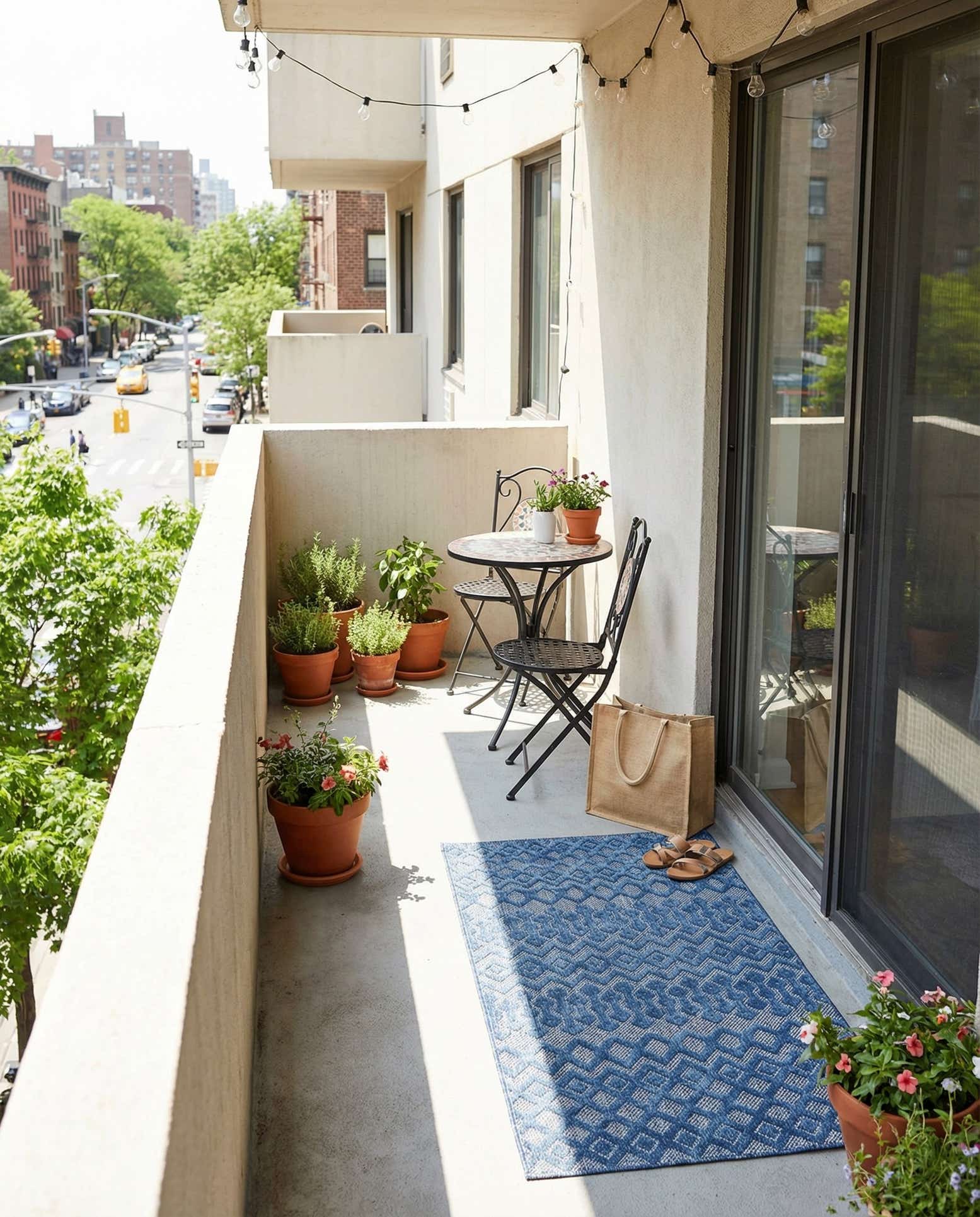 2' x 3' Easy-Clean Trellis Textured Indoor / Outdoor Rug