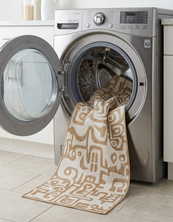 Detail image of  2' 7 x 12'  Washable Modern Indoor / Outdoor Runner Rug