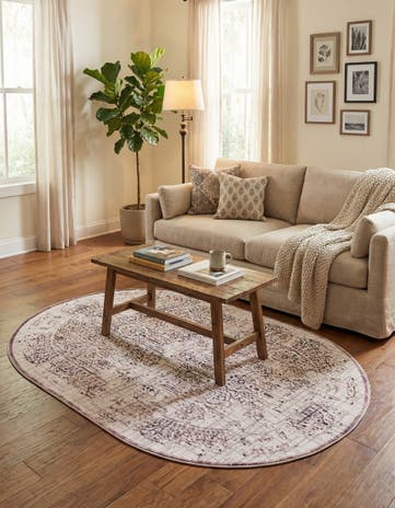 Violet Derbyshire Oval Rug