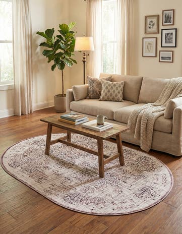 Violet Derbyshire Oval Rug