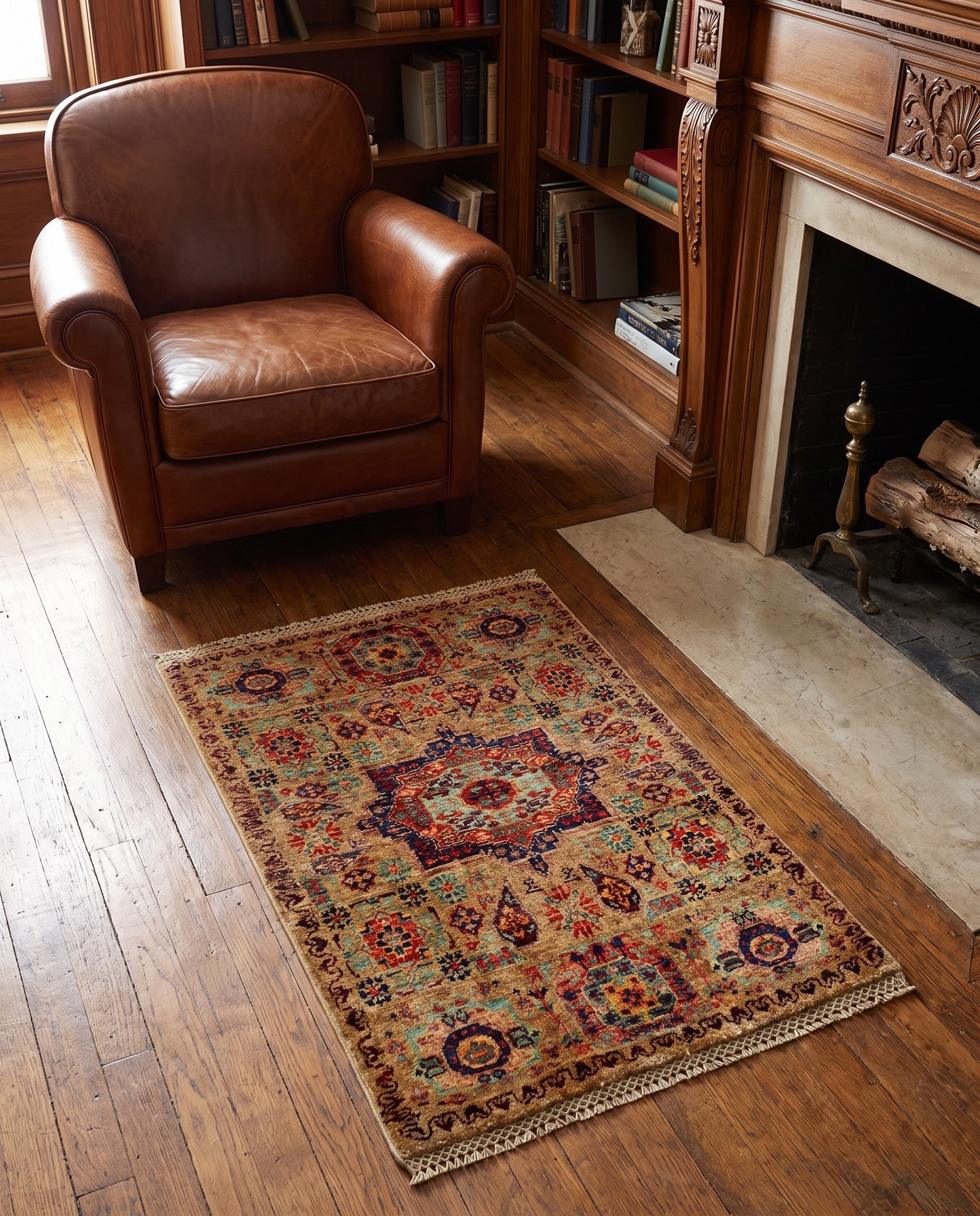 2' x 3' 1 Hand Knotted Mamluk Ziegler Rug