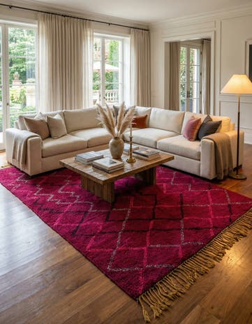 6' 4 x 10' Hand Knotted Moroccan Wool Rug