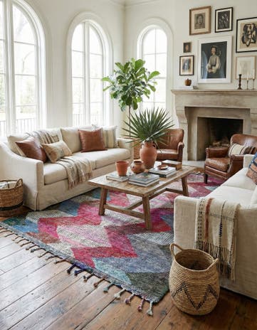 9' 3 x 12' 2 Hand Knotted Moroccan Wool Rug