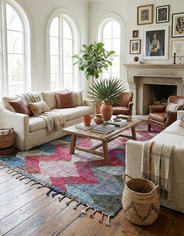 9' 3 x 12' 2 Hand Knotted Moroccan Wool Rug