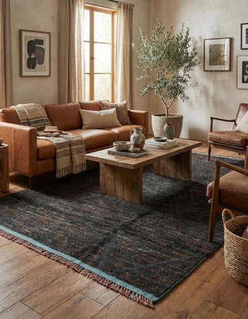 6' 1 x 9' 7 Hand Knotted Moroccan Wool Rug