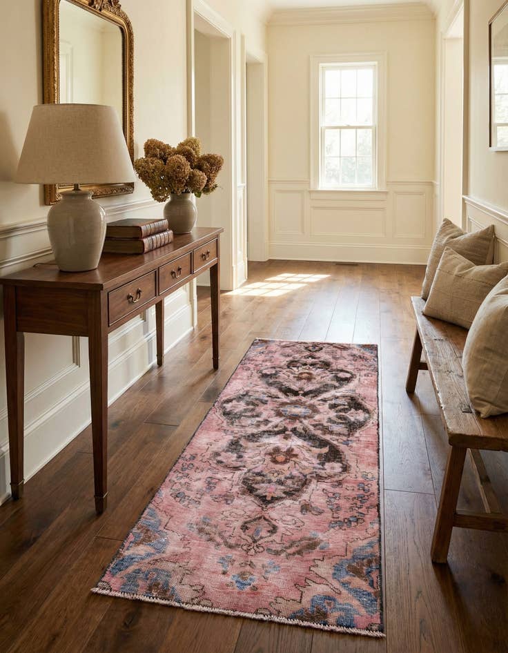 Detail image of 2' 8 x 6' 5  Hand Knotted Ultra Vintage Persian Wool Runner Rug