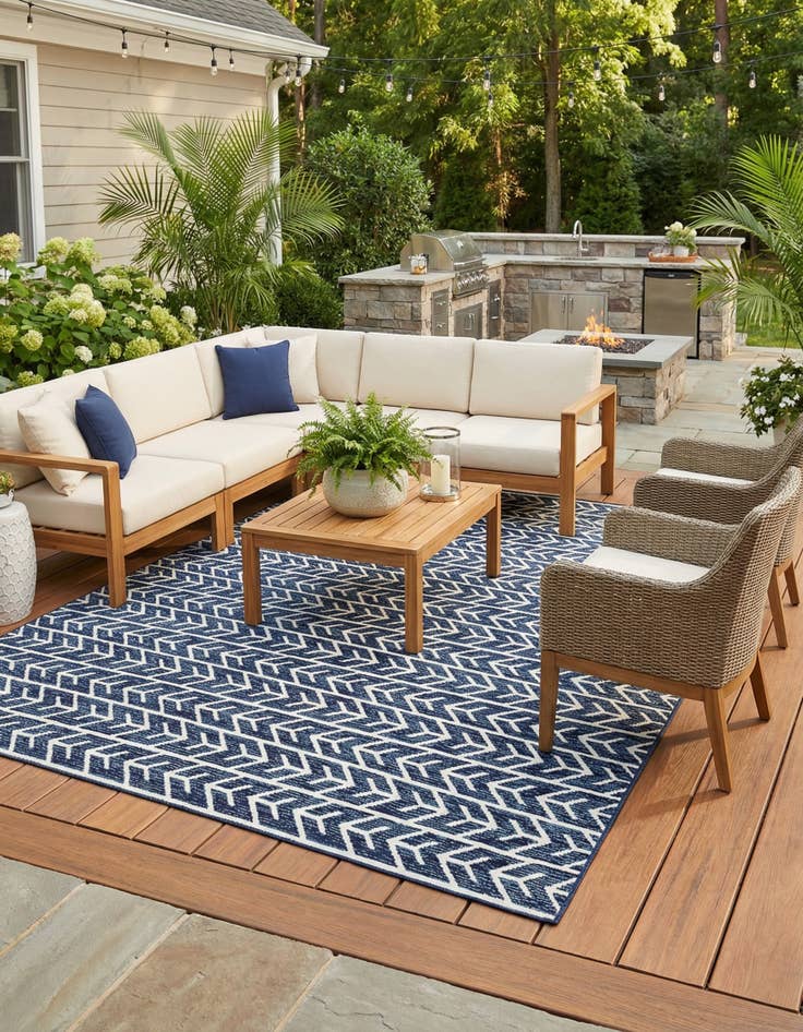 Detail image of 10' x 13'  Washable Sabrina Soto Aston Indoor / Outdoor Rug