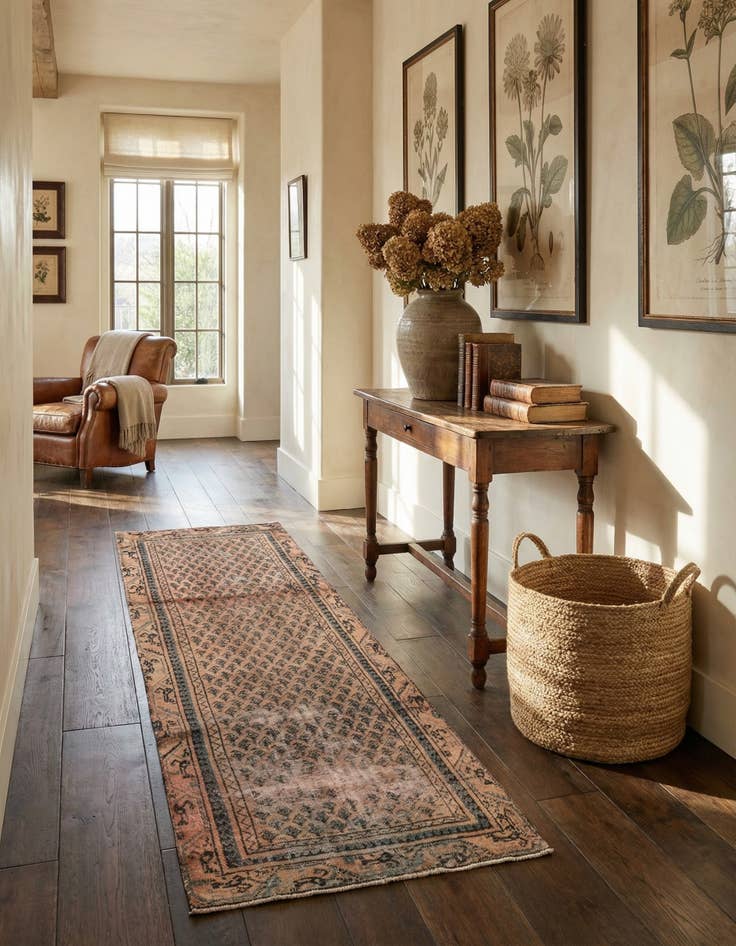 Detail image of 3' 3 x 9' 2  Hand Knotted Ultra Vintage Persian Wool Runner Rug