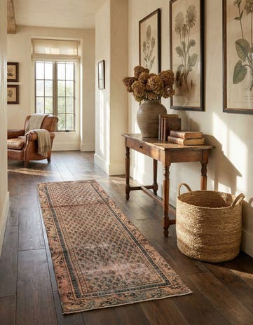 3' 3 x 9' 2 Hand Knotted Ultra Vintage Persian Wool Runner Rug