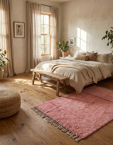 5' 1 x 7' 10 Hand Knotted Moroccan Wool Rug