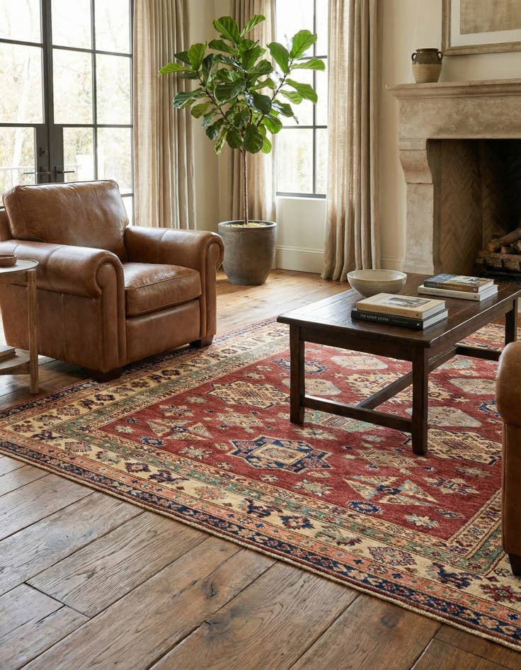 Detail image of 5' 6 x 7' 7  Hand Knotted Kazak Oriental Rug