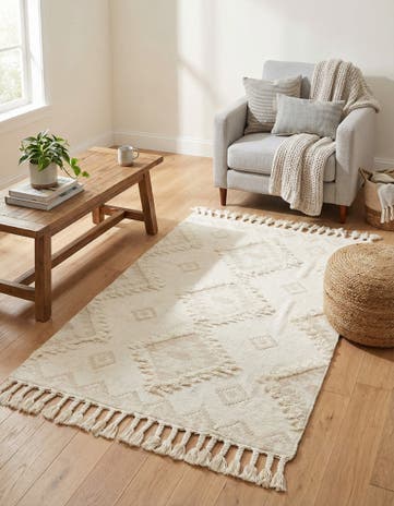 4' 1 x 6' 1 Hand Woven Arizona Wool Rug