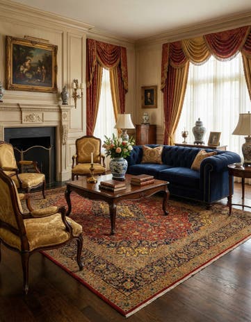 9' 9 x 12' 9 Kashan Wool Rug