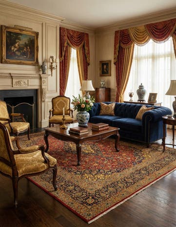9' 9 x 12' 9 Kashan Wool Rug