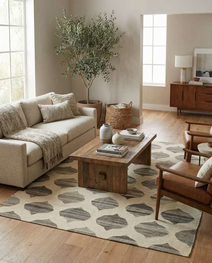 5' x 6' 7 Hand Woven Kilim Modern Wool Rug