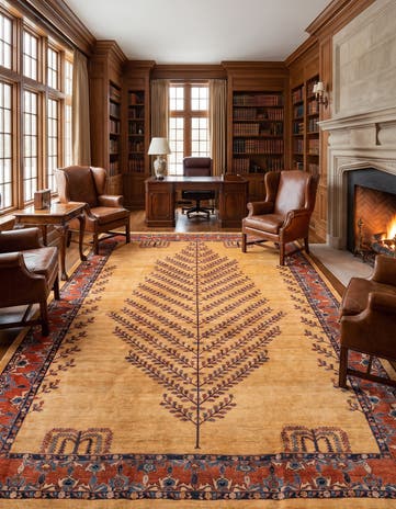 7' 7 x 9' 8 Hand Knotted Luribaft Rug