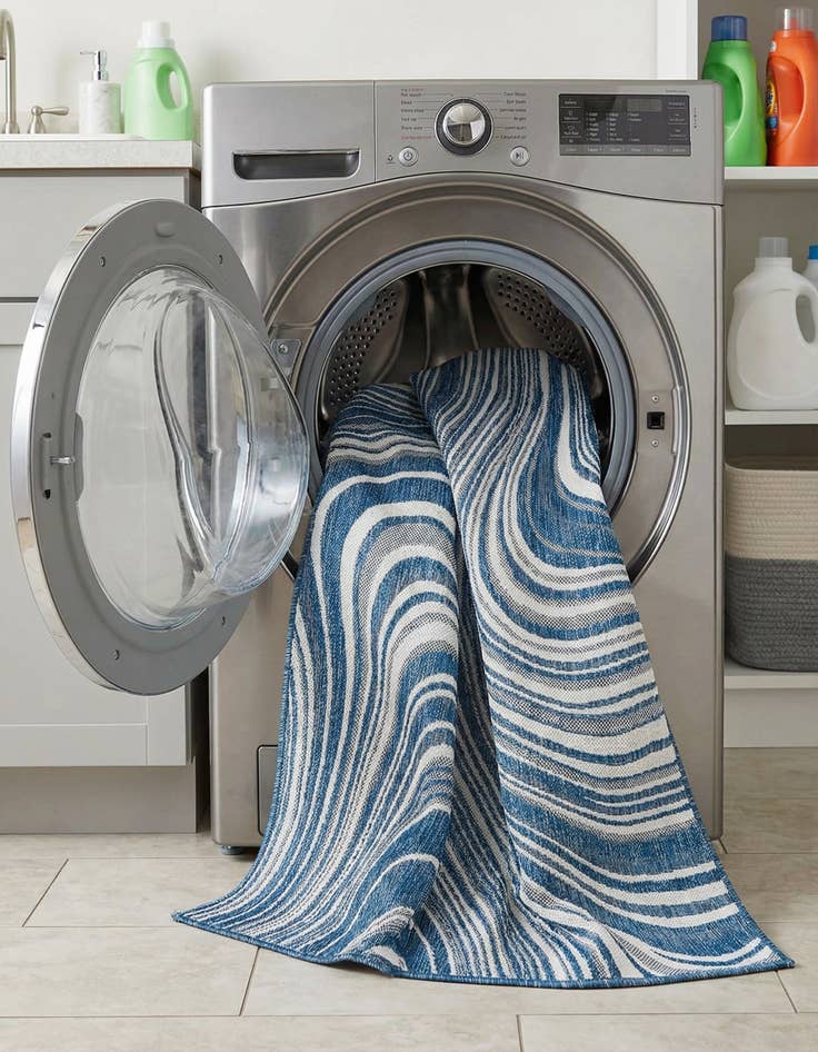 Detail image of 6' x 9'  Washable Modern Indoor / Outdoor Rug