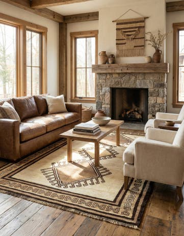 4' 11 x 8' 1 Gabbeh Wool Rug