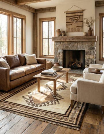 4' 11 x 8' 1 Gabbeh Wool Rug