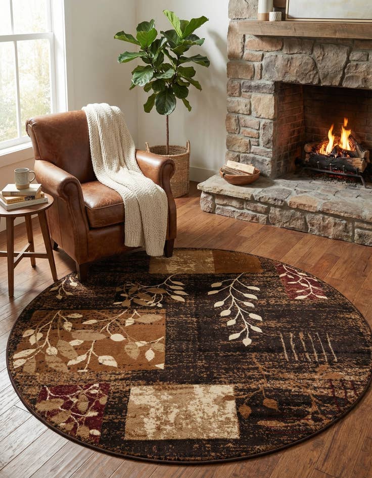 Detail image of 5' 3 x 5' 3 Cafe Round Rug