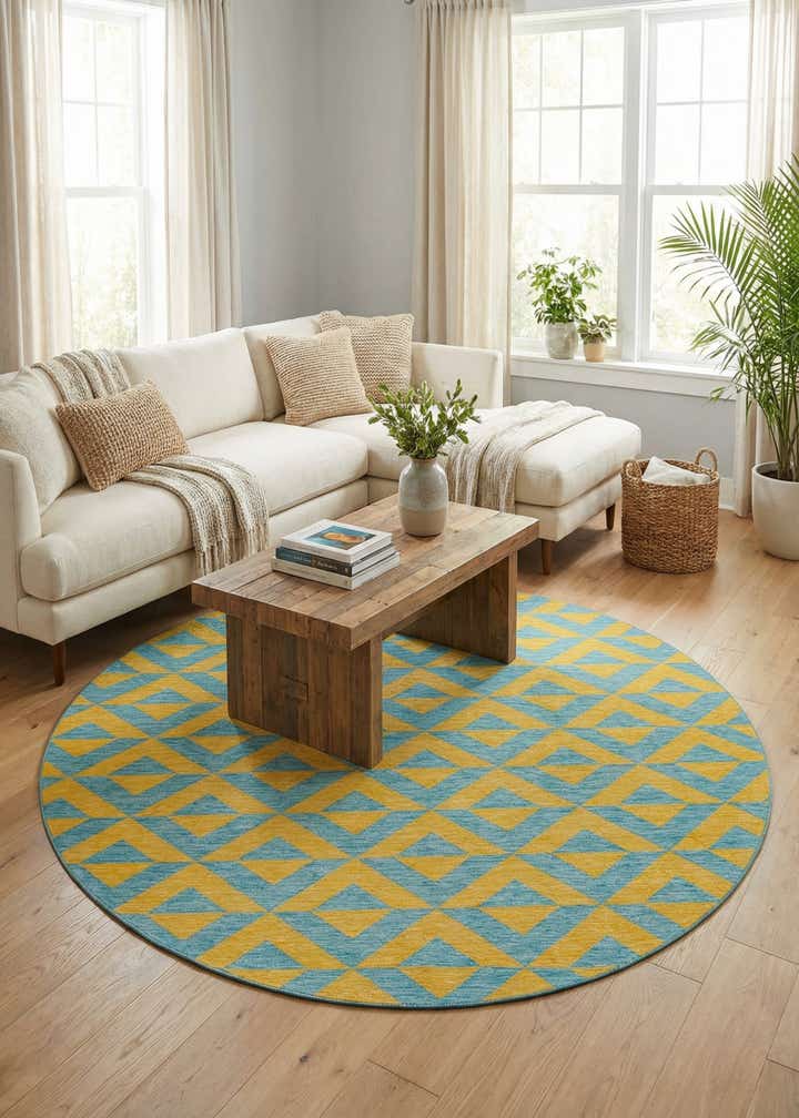 10' 8 x 10' 8 Easy-Clean Jill Zarin Napa Indoor / Outdoor Round Rug