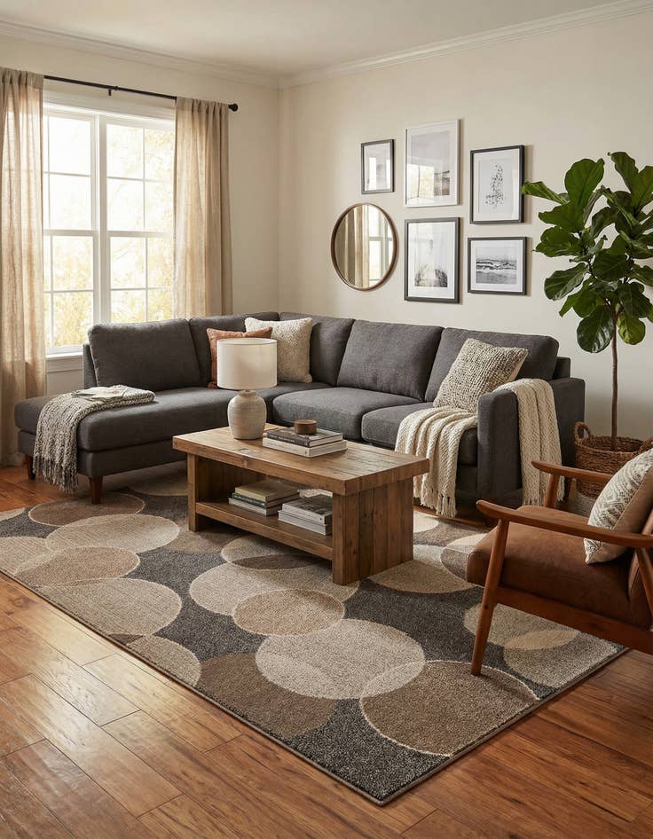 Detail image of 5' x 8'  Washable Spectrum Rug