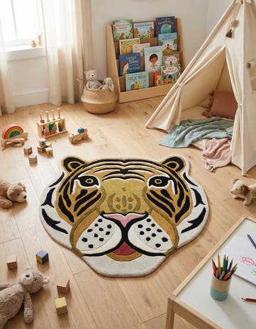 4' 1 x 4' 1 Playtime Kids Wool Freeform Rug