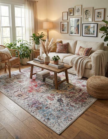 7' 10 x 7' 10 Washable Yara Square Rug