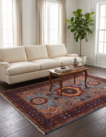 4' 2 x 6' 3 Hand Knotted Mamluk Ziegler Rug