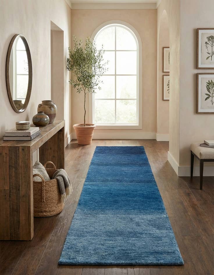 Detail image of 2' 8 x 9' 10 Hand Knotted Gabbeh Wool Runner Rug