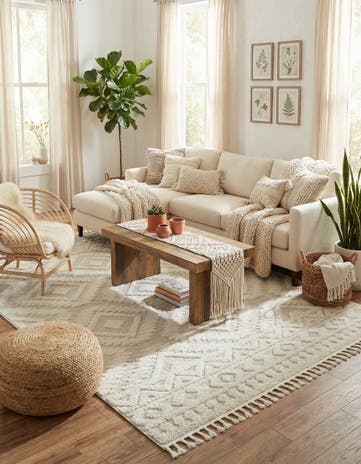 Ivory Boho Rug