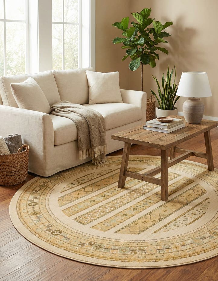 8' x 8' Kashkuli Gabbeh Round Rug