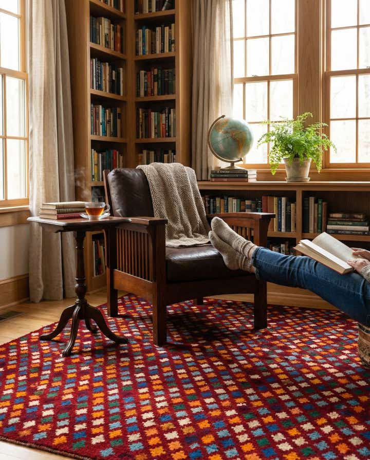 6' 2 x 8' Hand Knotted Balouch Wool Rug