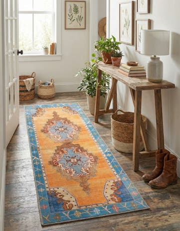 2' x 6' Washable Timeless Runner Rug