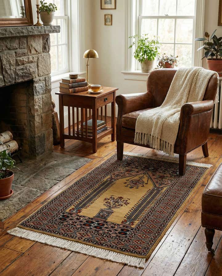 2' 8 x 4' 8 Hand Knotted Bokhara Oriental Wool Rug