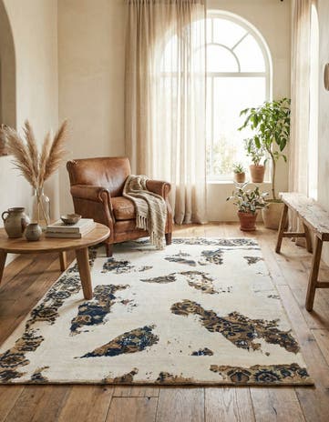 4' 2 x 6' 2 Hand Knotted Ultra Vintage Persian Wool Rug
