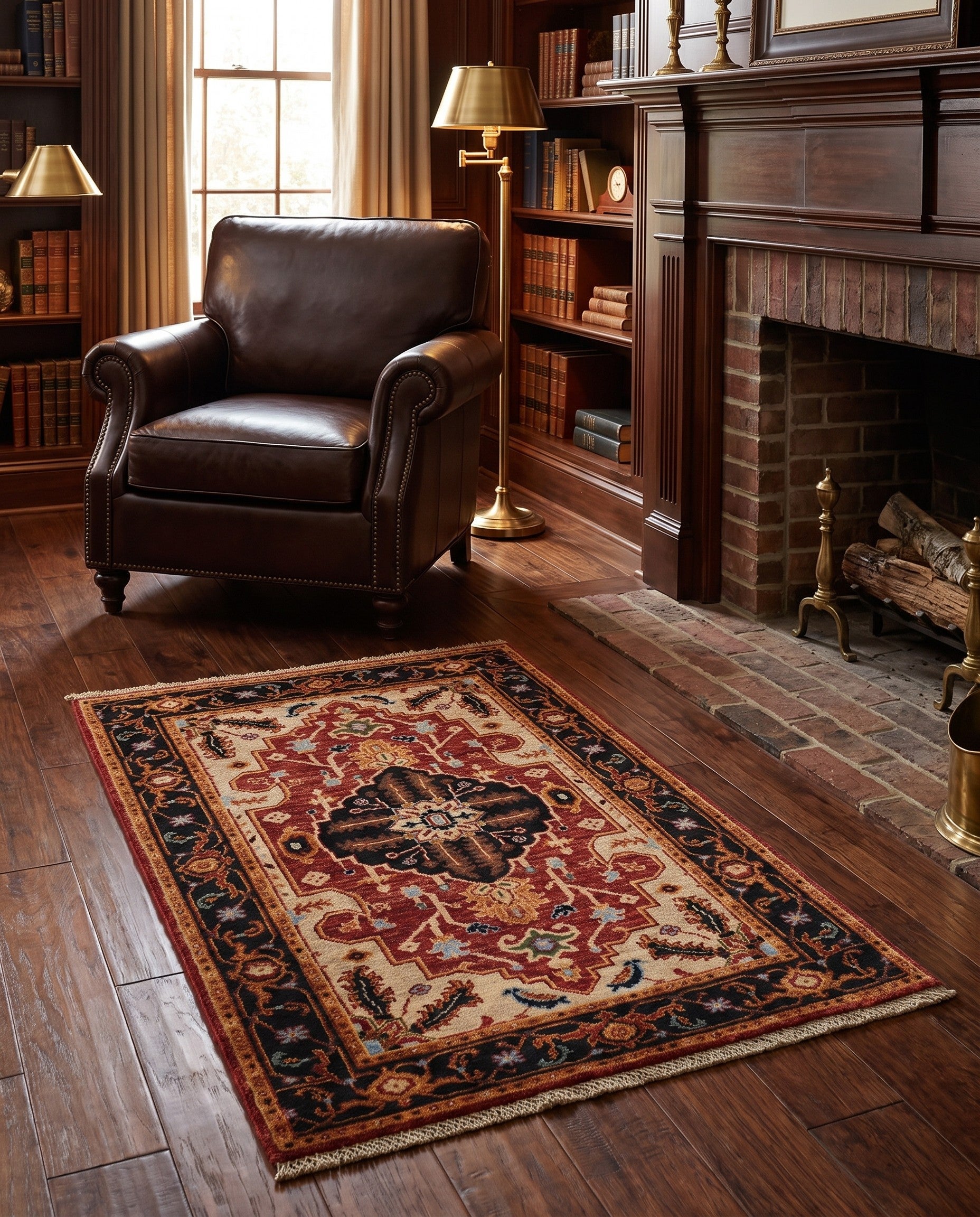 2' 9 x 4' Hand Knotted Heriz Rug