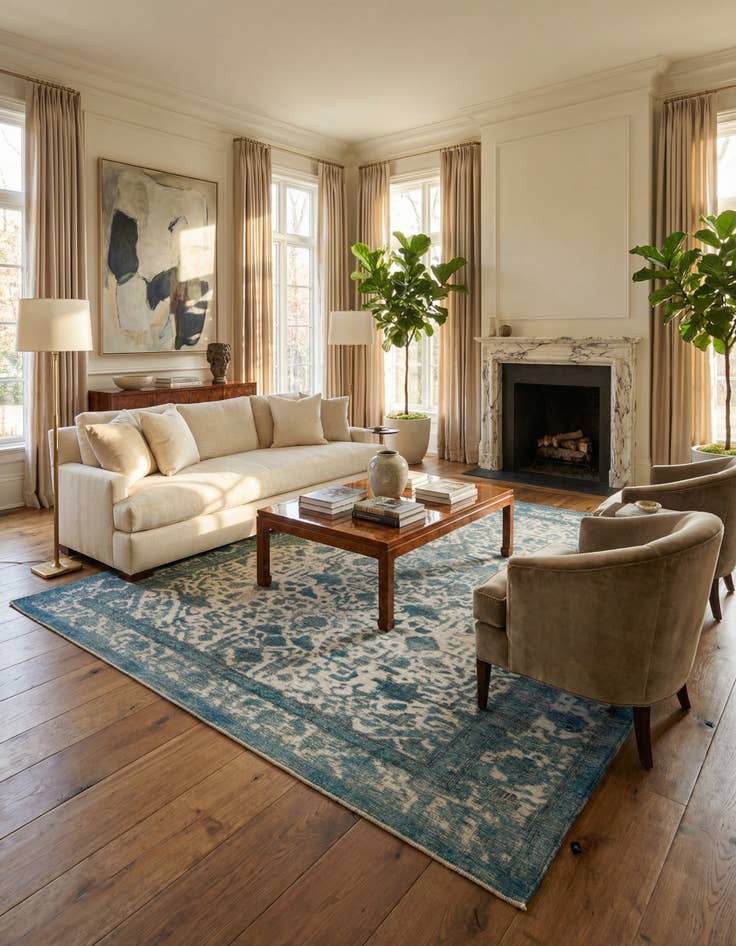 Detail image of 9' 6 x 12' 9  Hand Knotted Ultra Vintage Persian Wool Rug