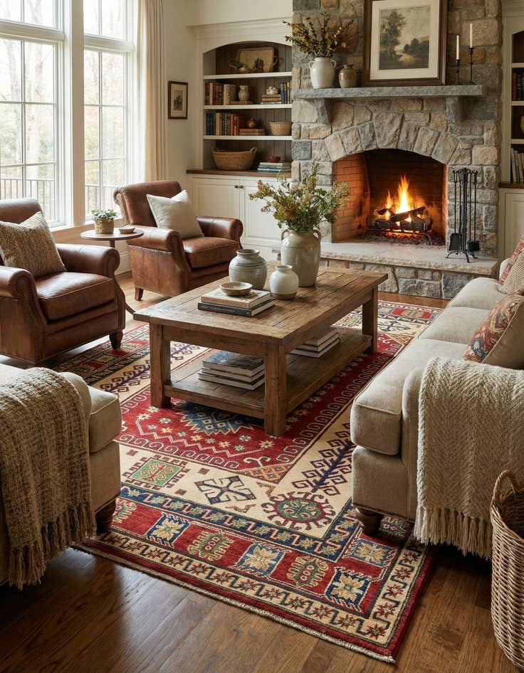 Detail image of 5' 9 x 7' 10  Hand Knotted Kazak Rug