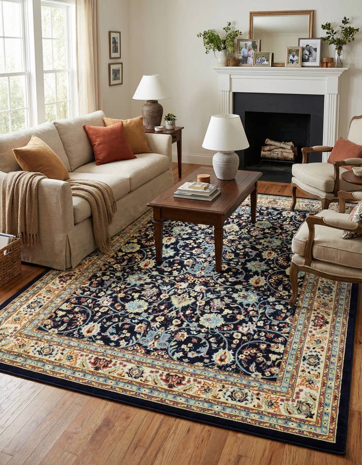 Detail image of 9' x 12' Kashan Design Rug