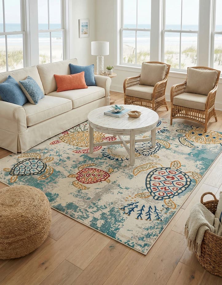 7' 10 x 7' 10 Washable Amalfi Square Rug
