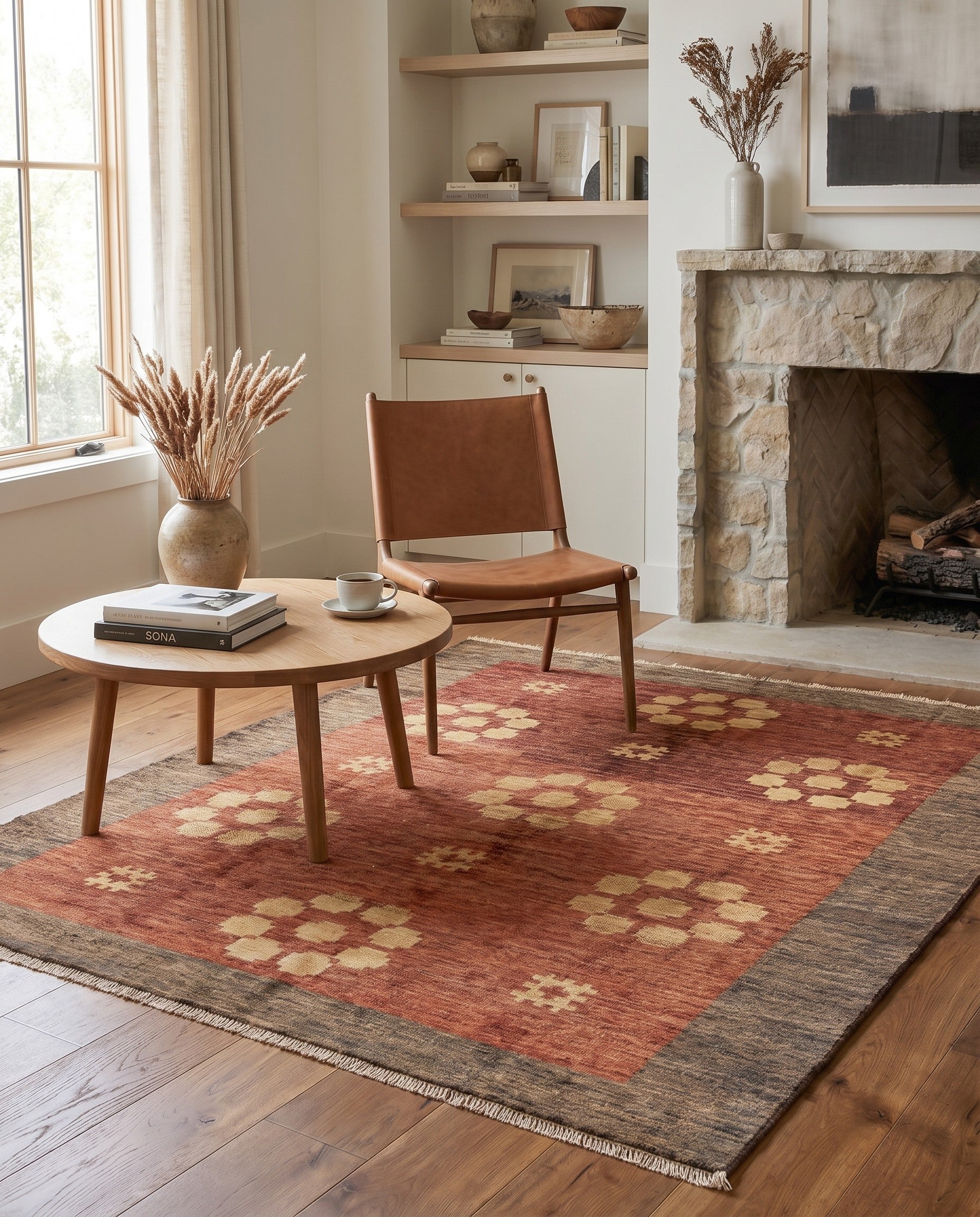 5' x 6' 4 Hand Knotted Modern Ziegler Rug