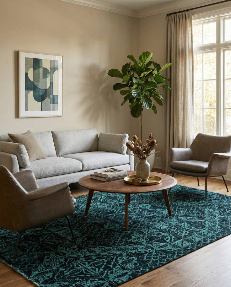 Detail image of 5' x 8' Hand Knotted Darya Rug